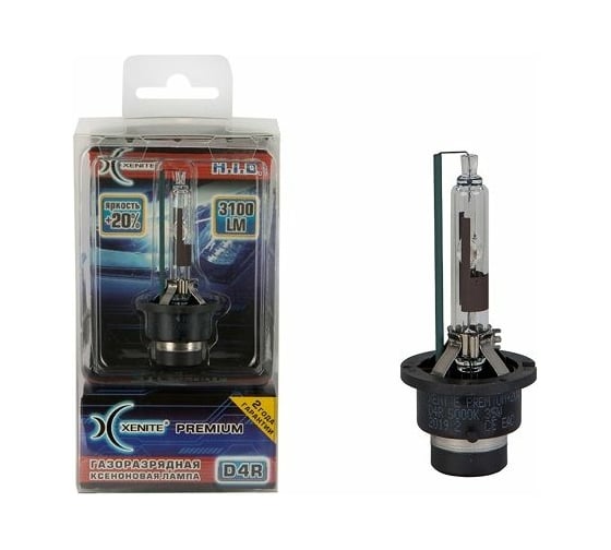 Изображение товара Ксеноновая лампа XENITE Premium D4R, 42 В, 35 Вт, 4300 K, P32d-6, 4300 K, 1 шт. 1002019