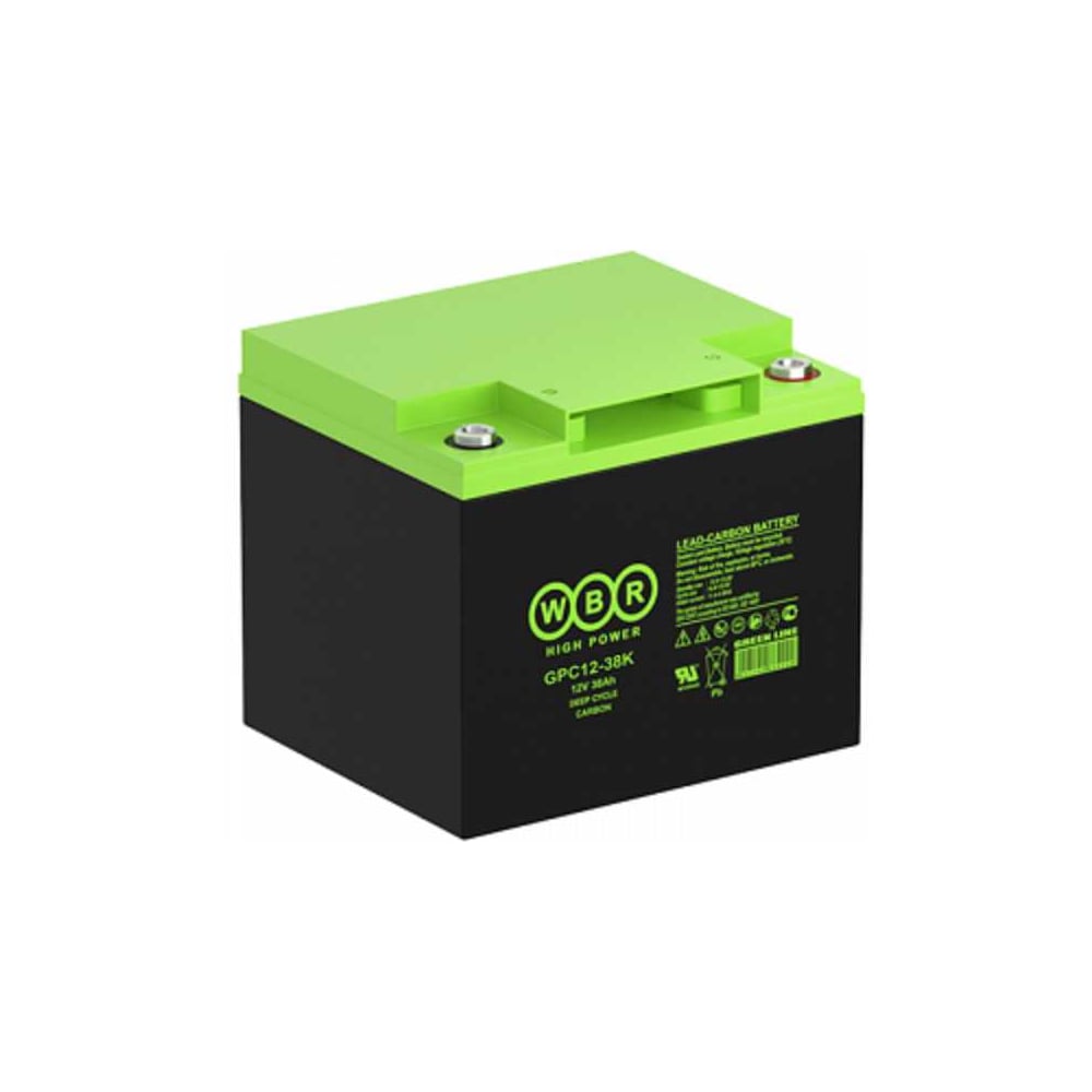 Изображение товара Аккумуляторная батарея карбоновая GPC12-38K 12 В, 38 А*ч WBR УТ-00000315