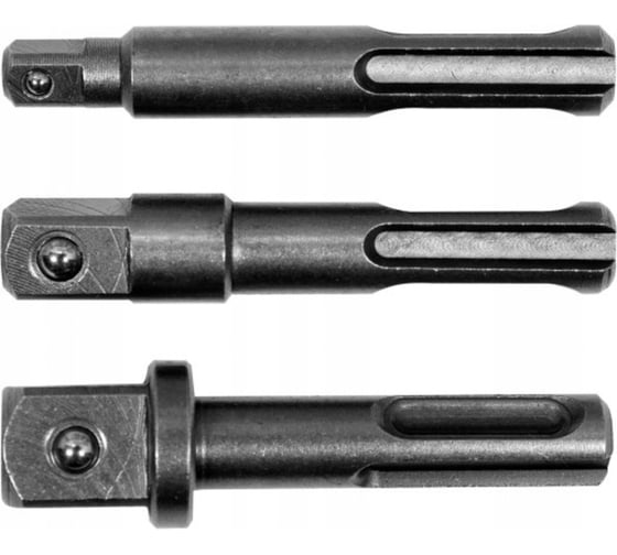 Изображение товара Набор адаптеров 3 шт, SDS Plus, 1/4", 3/8", 1/2" YATO YT-04686