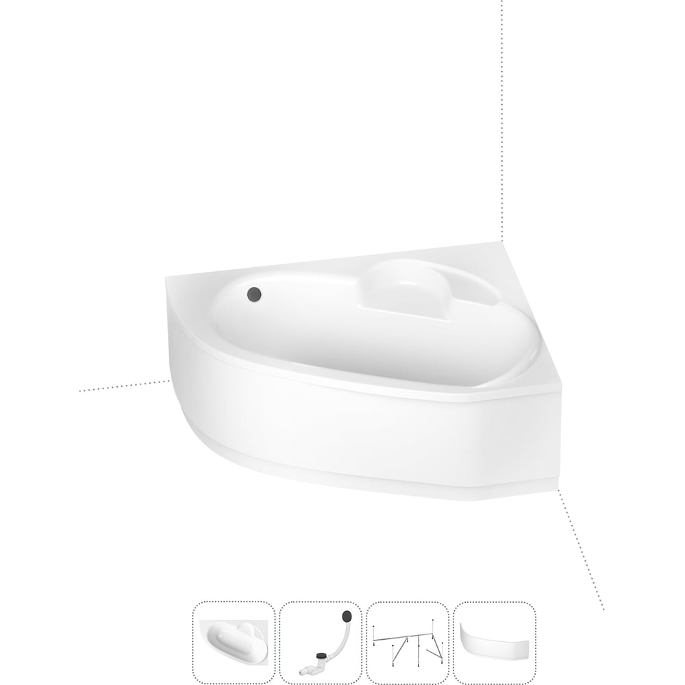 Изображение товара Акриловая ванна Lavinia Boho Bell Pro 4 в 1 белая