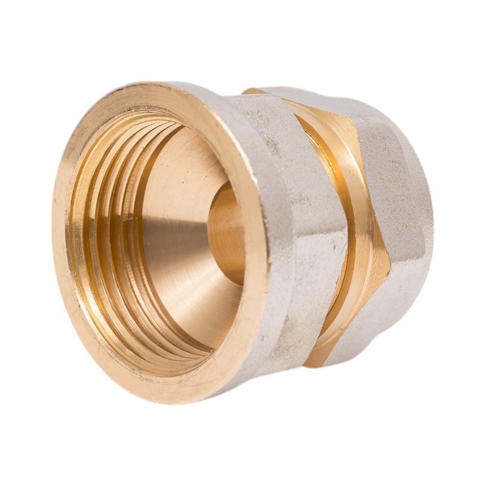 Изображение товара Ниппель Damento 26 мм x 1 дюйм латунь никелированный переходной фитинг