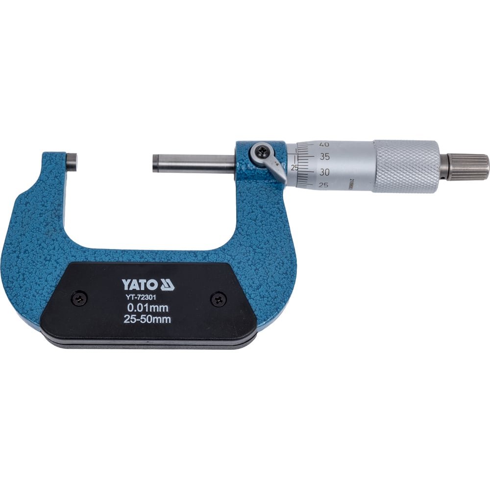 Изображение товара Микрометр YATO YT-72301 с точностью до 0,01 мм и диапазоном 25-50 мм