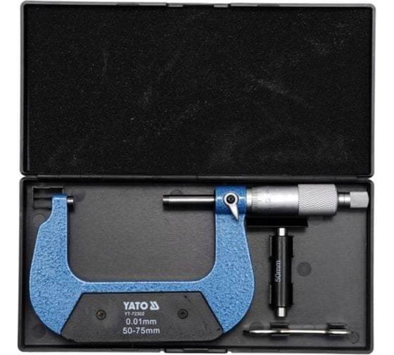 Изображение товара Микрометр YATO +/- 0,01мм 50-75мм YT-72302 371472302 092 1