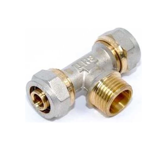 Изображение товара Тройник Damento 16 мм x 1/2 дюйма x 16 мм, ц/ш/ц 5187