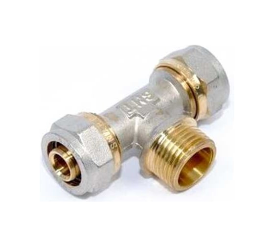 Изображение товара Тройник Damento 20 мм x 1/2 дюйма x 20 мм, ц/ш/ц 5194