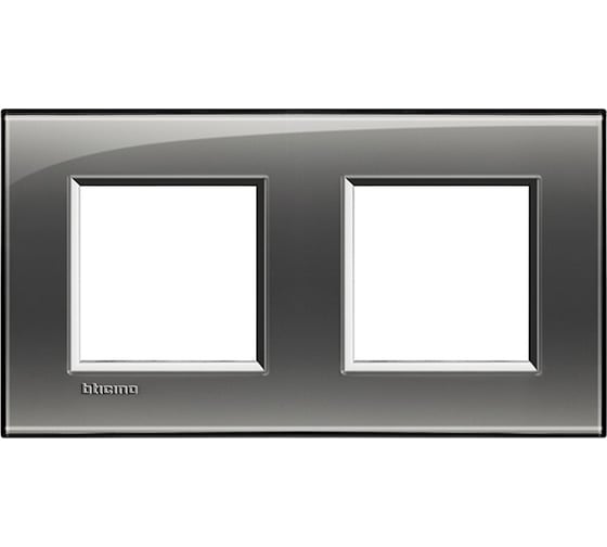 Изображение товара Рамка прямоугольная Bticino Livinglight 2 поста, цвет Лондонский туман LNA4802M2KF