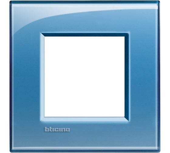 Изображение товара Рамка прямоугольная Bticino Livinglight 1 пост, цвет Голубой LNA4802AD