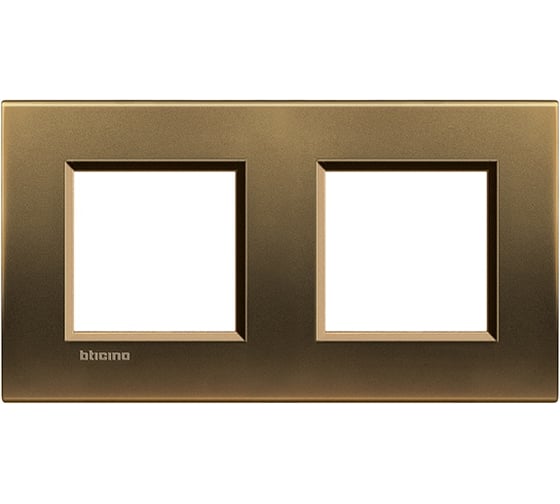 Изображение товара Рамка прямоугольная Bticino Livinglight 2 поста, цвет Бронза LNA4802M2BZ