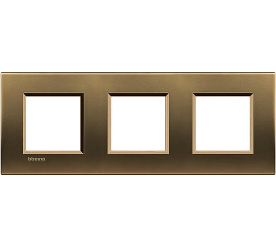 Изображение товара Рамка прямоугольная Bticino Livinglight 3 поста, цвет Бронза LNA4802M3BZ