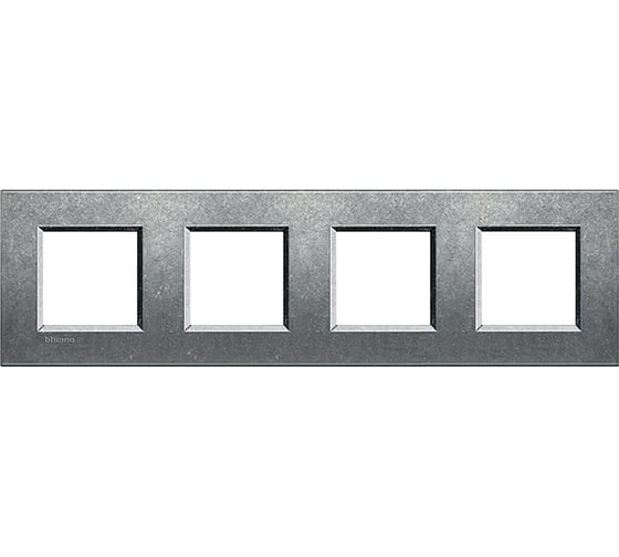 Изображение товара Рамка прямоугольная Bticino Livinglight 4 поста, цвет Исконный LNA4802M4NA
