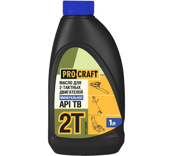Изображение товара Масло моторное для 2Т двигателей минеральное API TB 1 л PROCRAFT P2T1000M