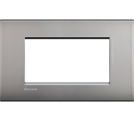 Изображение товара Рамка Bticino Livinglight AIR 4 модуля, цвет Матовый никель LNC4804NK