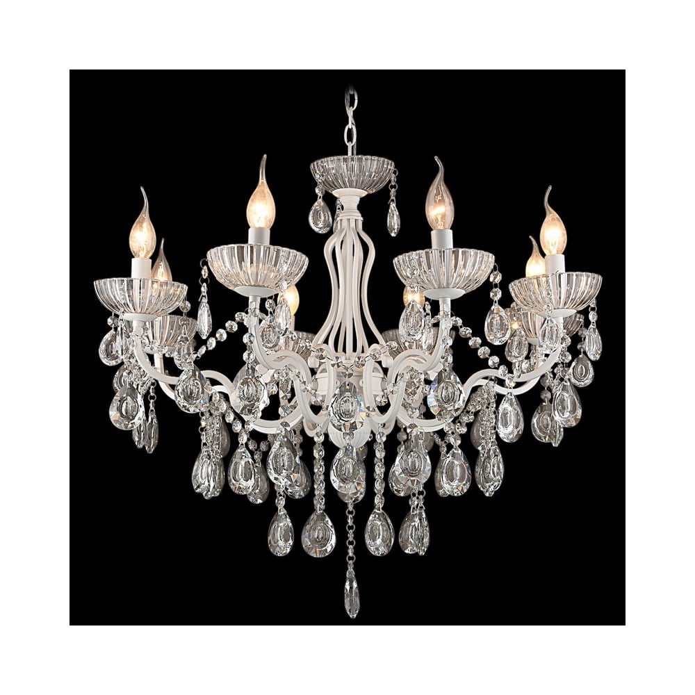 Изображение товара Подвесная люстра Reluce 03528-0.4-08 с 8 лампами классика белая