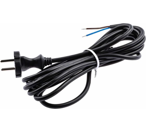 Изображение товара Шнур питания с вилкой ЭРА UX-2x0,75-3m-B 3м ПВС 2x0,75мм2 черный, Б0048685