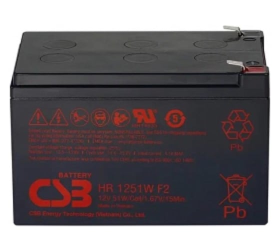 Изображение товара Аккумулятор для ИБП HR1251W F2 CSB УТ-00000118