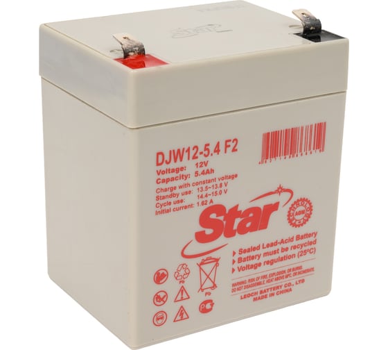 Изображение товара Аккумулятор для ИБП DJW12-5.4 F2, 12 В Star УТ-00002545