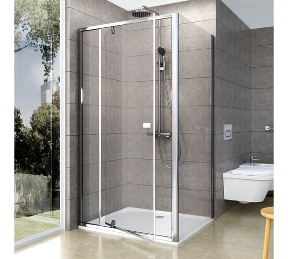 Изображение товара Неподвижная стенка для двери Ravak Pivot PPS-80 профиль сатин, стекло прозрачный, 90G40U00Z1 00000017980