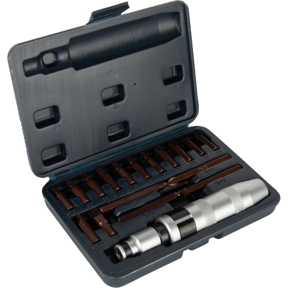 Изображение товара Ударная отвертка с набором бит Optimus 18 предметов OPT-SI3018