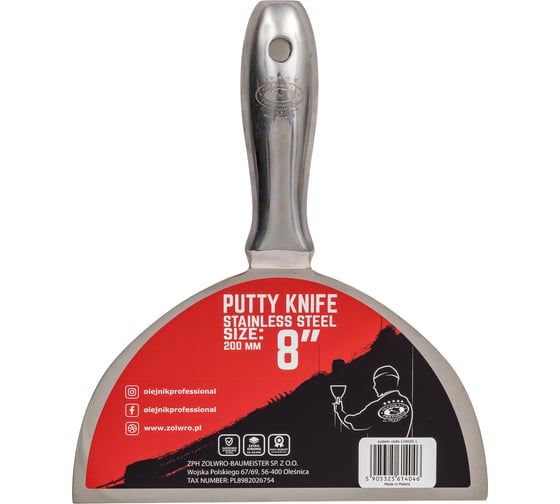 Изображение товара Шпатель Olejnik цельнометаллический 8 124020-1 57300