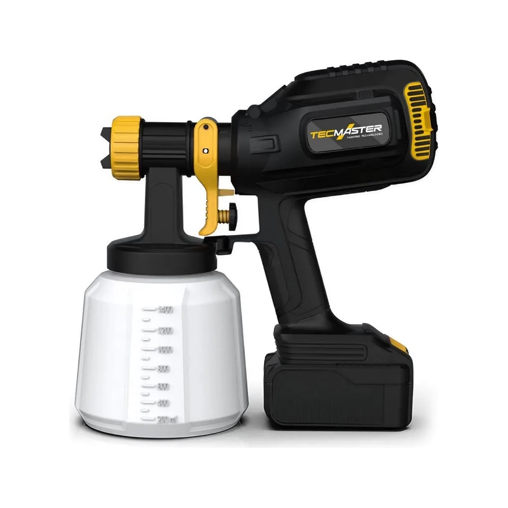 Изображение товара Аккумуляторный краскопульт TECMASTER T1250 с комплектом форсунок
