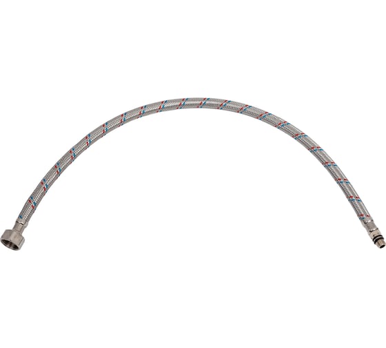 Изображение товара Подводка для смесителя Damento с нержавеющим оплетением, 1/2-М10, 60 см, короткая 8444