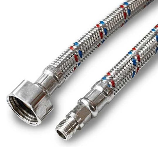 Изображение товара Подводка для смесителя Damento с нержавеющим оплетением, 1/2-М10, 30 см, длинная 8439