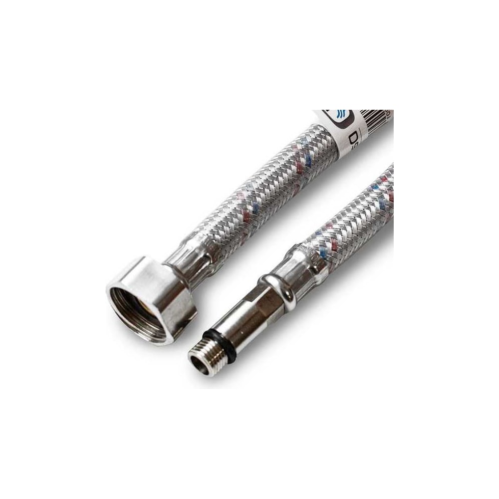 Изображение товара Гибкая подводка для смесителя Damento 1/2-М10 100см нержавеющая сталь ПВХ