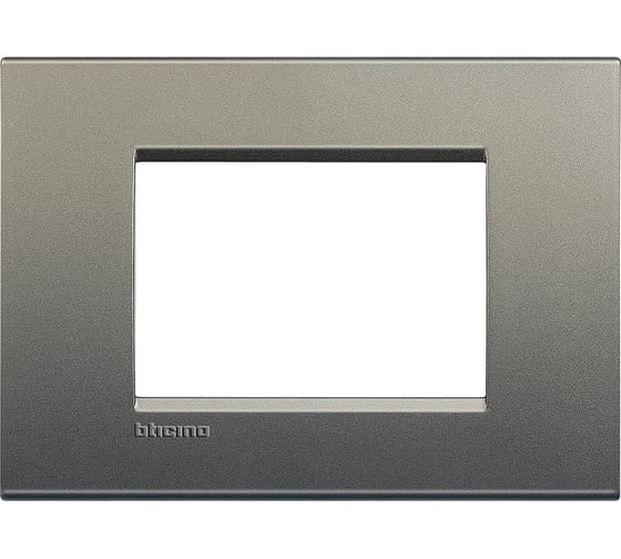 Изображение товара Рамка прямоугольная Bticino Livinglight 3 модуля, цвет Серый шелк LNA4803AE