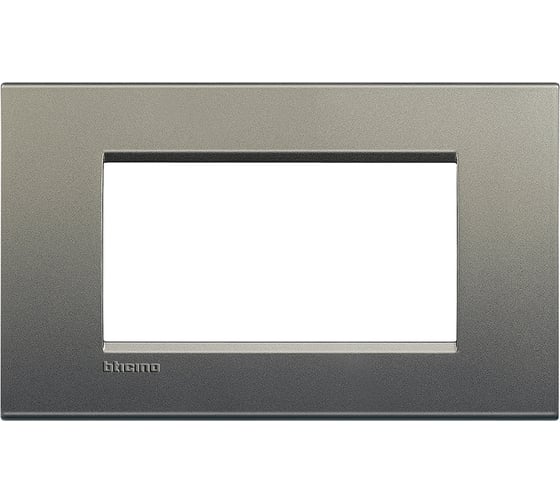 Изображение товара Рамка прямоугольная Bticino Livinglight 4 модуля, цвет Серый шелк LNA4804AE