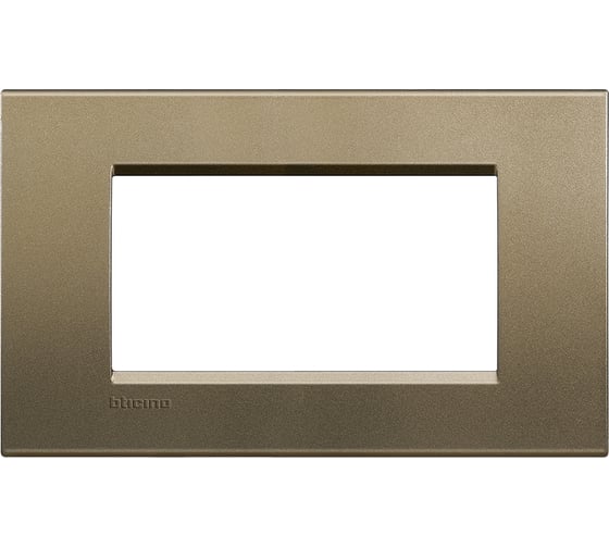 Изображение товара Рамка прямоугольная Bticino Livinglight 4 модуля, цвет Коричневый шелк LNA4804SQ