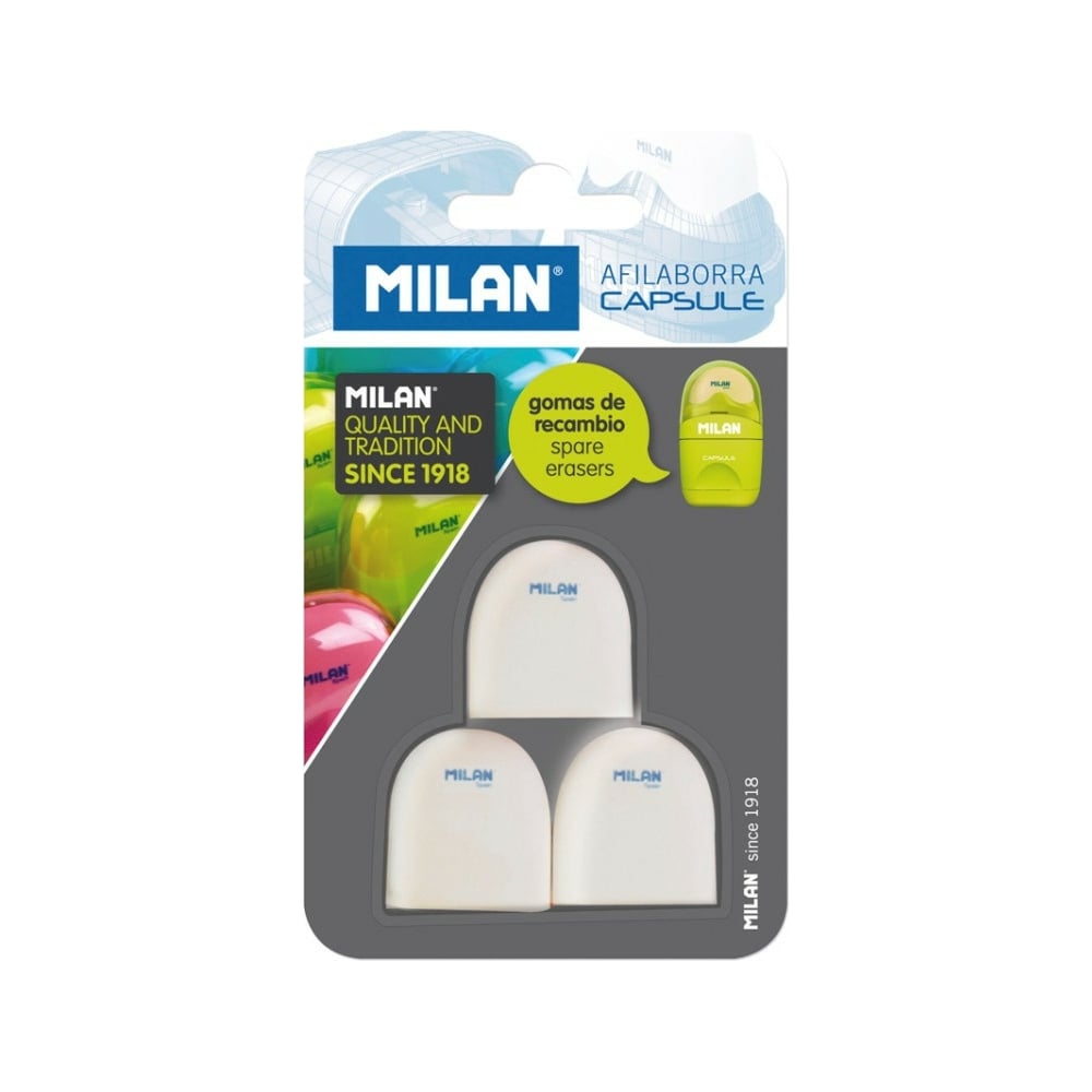Ластик для ластикоточилки Milan овальный каучуковый ластик milan