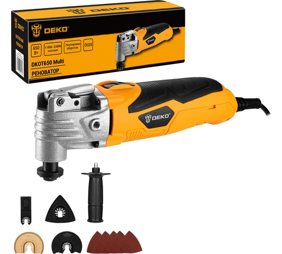 Изображение товара Реноватор DEKO DKOT650 Multi быстрозажимной + набор предметов 9 шт 085-1076