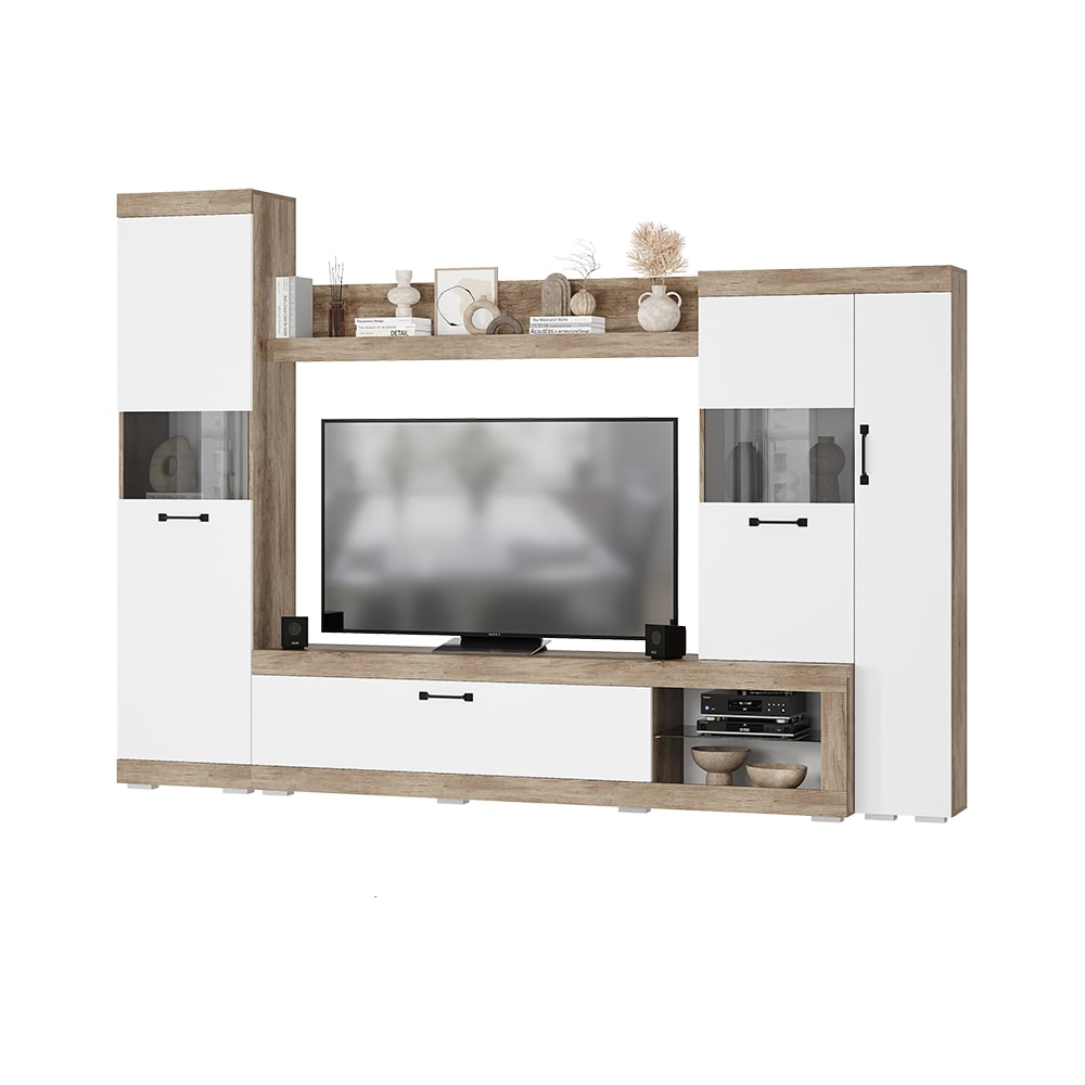 Изображение товара Стена в гостиную Арника Тесла ГС-01 дуб каньон белый 280 см