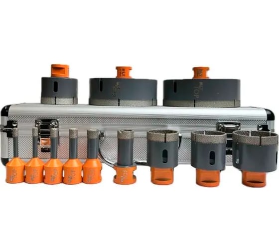 Изображение товара Набор алмазных коронок №16/1 TOP, 13 шт, кейс DLT 2888