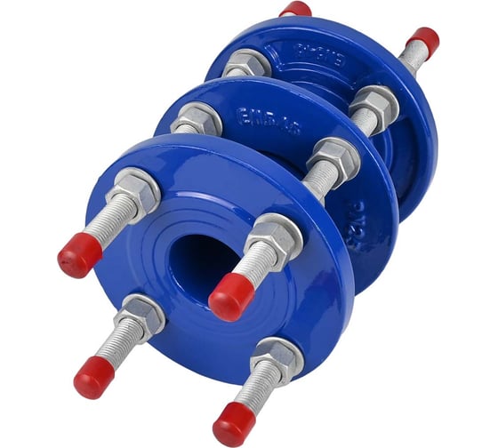 Изображение товара Демонтажная вставка DN.ru ДВ-GGG400-3Ф EPDM Ду50 Ру10/16 чугунная, трехфланцевая D350-01164