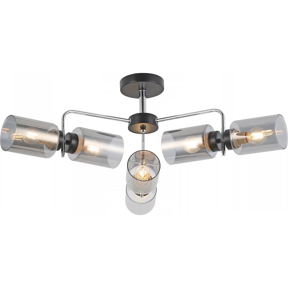 Изображение товара Потолочная люстра ILLUMICO IL8249-6COU-79 BK CR современный дизайн 6 ламп