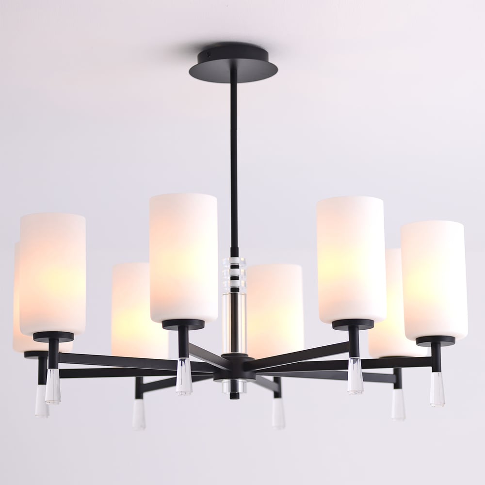 Изображение товара Потолочная люстра ILLUMICO IL2218-8PLS-24 черная на 8 ламп