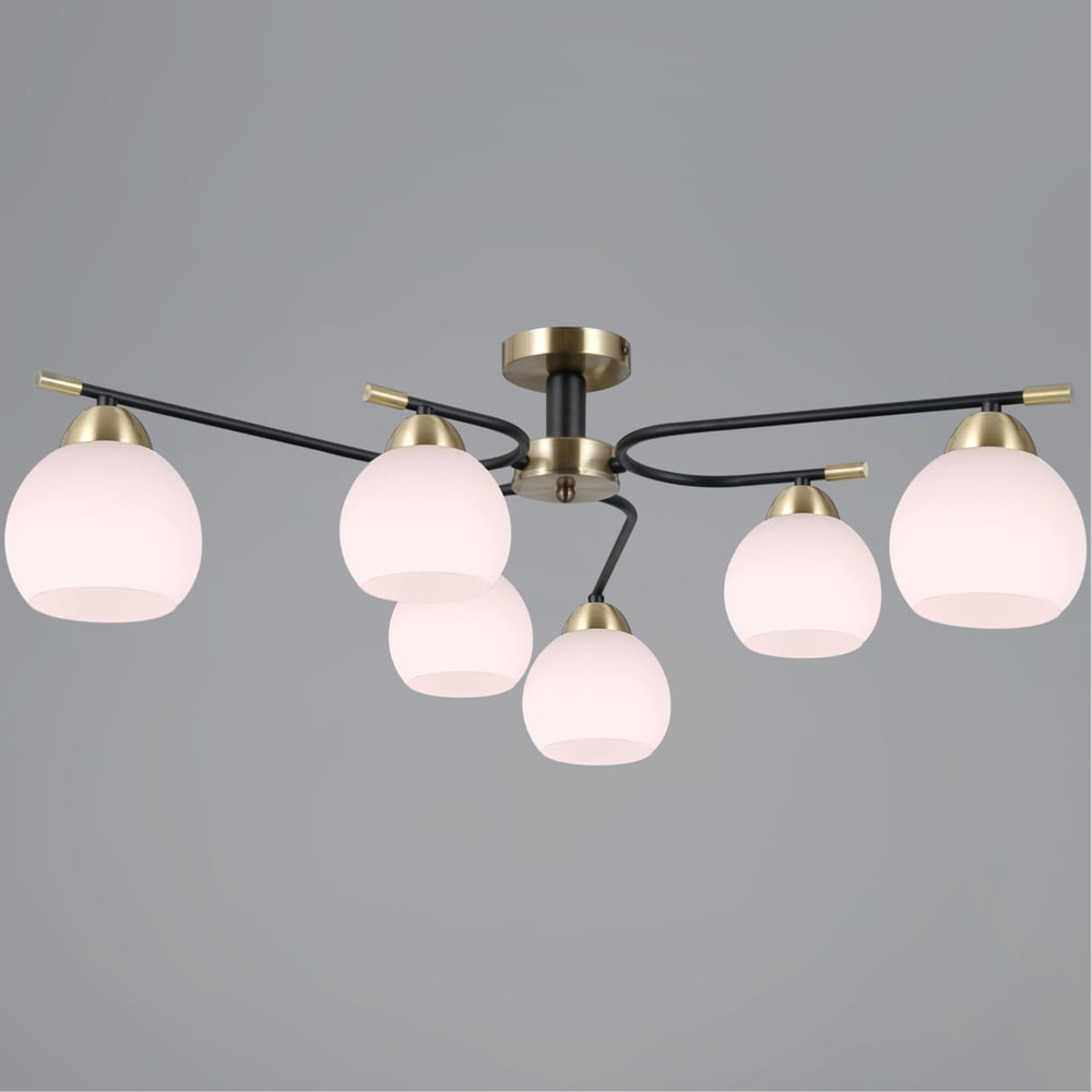 Изображение товара Потолочная люстра ILLUMICO IL0638-6CSQ-24 AB BK LIBRA стиль современный декоративная