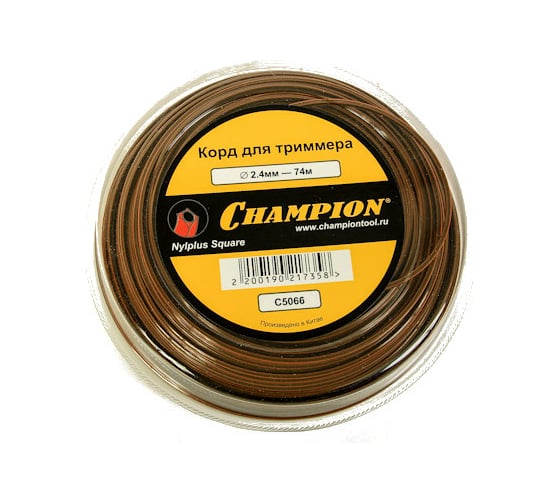 Изображение товара Корд триммерный Nylplus Square (74 м; 2.4 мм; квадрат) Champion C5066