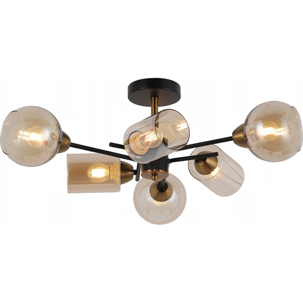 Изображение товара Потолочная люстра ILLUMICO IL8243-6COU-79 черно-золотая