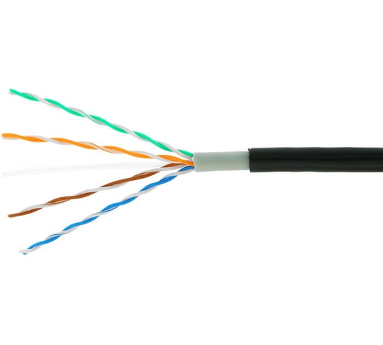 Изображение товара Кабель Cablexpert (RU) UTP outdoor 4x2x0.51, медный, кат.5e, однож., 100м, box, черный, UPC-5051E-4-CU-OUT/100