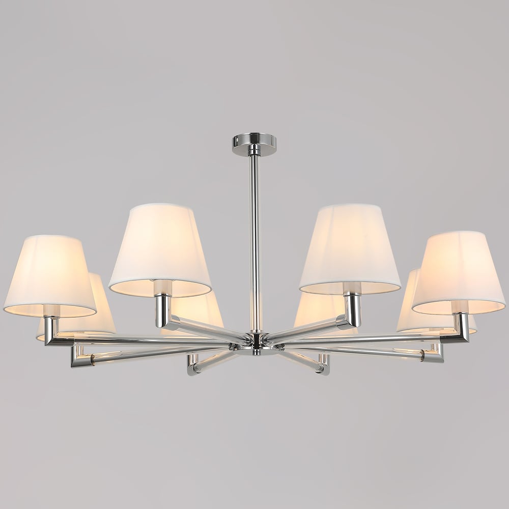 Изображение товара Потолочная люстра ILLUMICO IL0500-8P-79 CR современный дизайн 8 ламп