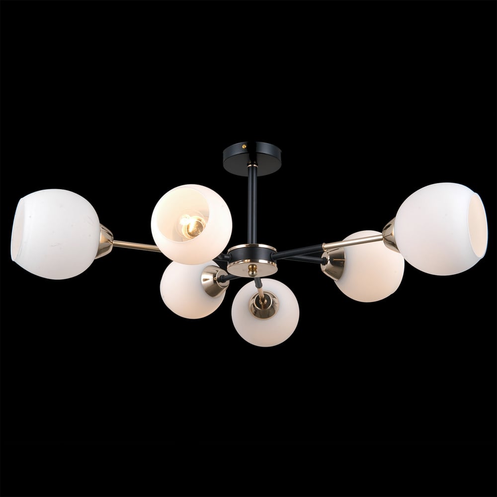 Изображение товара Потолочная люстра ILLUMICO IL0715-6CSQ-24 BK GD LIBRA современный стиль