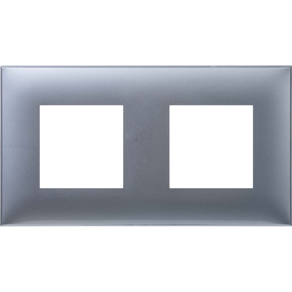 Изображение товара Рамка DKC Avanti из закаленной стали 2 поста 4 модуля серебристая