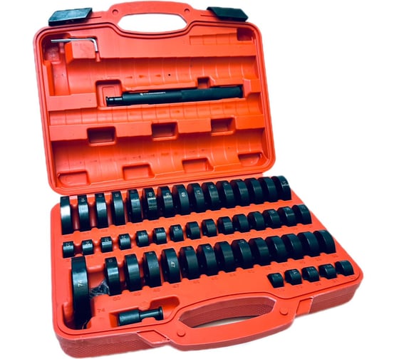 Изображение товара Набор оправок для монтажа и демонтажа подшипников Станкоимпорт 18-74 мм, 51 предмет ST7315