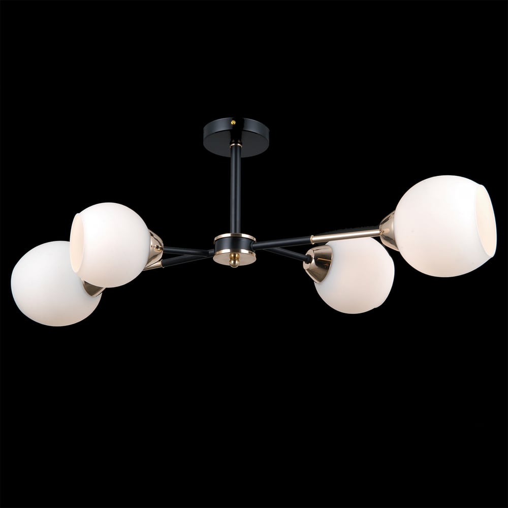 Изображение товара Современная потолочная люстра ILLUMICO IL0715-4CSQ-24 BK GD LIBRA для стильных интерьеров