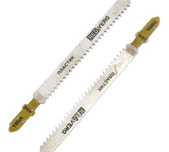 Изображение товара Пилка по пластику (T101А; чистый рез; HSS; 2 шт) для лобзика REDVERG 820001 6623582