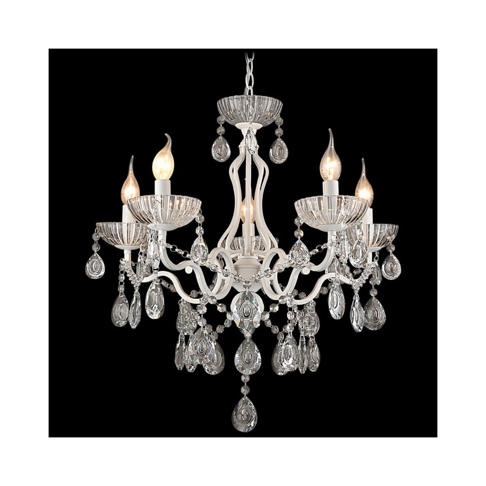 Изображение товара Подвесная люстра Reluce 03528-0.4-05 классика для дома и кафе белая прозрачная