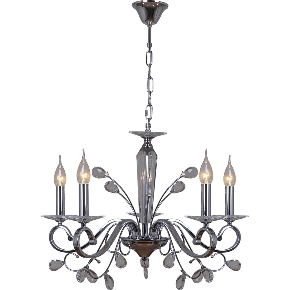 Изображение товара Подвесная люстра Reluce 08252-0.4-05 CR классика с хрусталем, 5 ламп