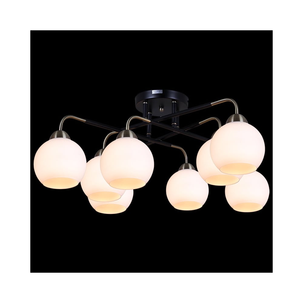 Изображение товара Современная потолочная люстра ILLUMICO IL0252-8CSQ-79 BK AB для гостиной и спальни